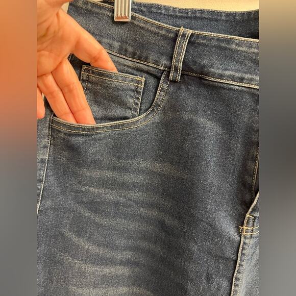 Last One! NWT High Waisted Skinny Blue Jeans Sz L - Picture 4 of 8